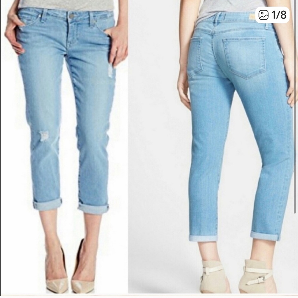 PAIGE Abbot Kinney Light Wash Cropped Women's Jeans Size 28
